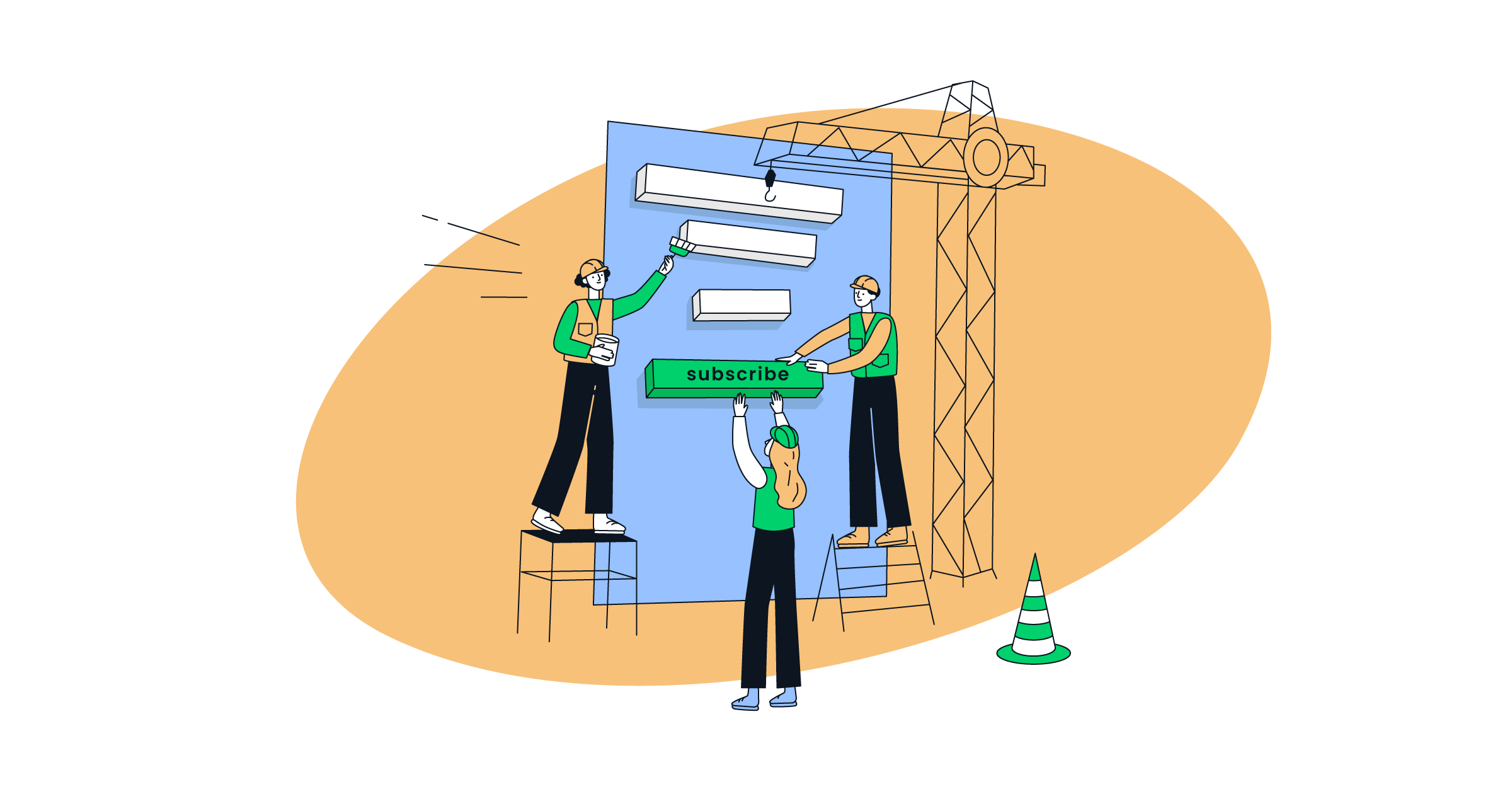 This image is a symbolic graphic representation of email list building tools for an article that covers the topic in detail.