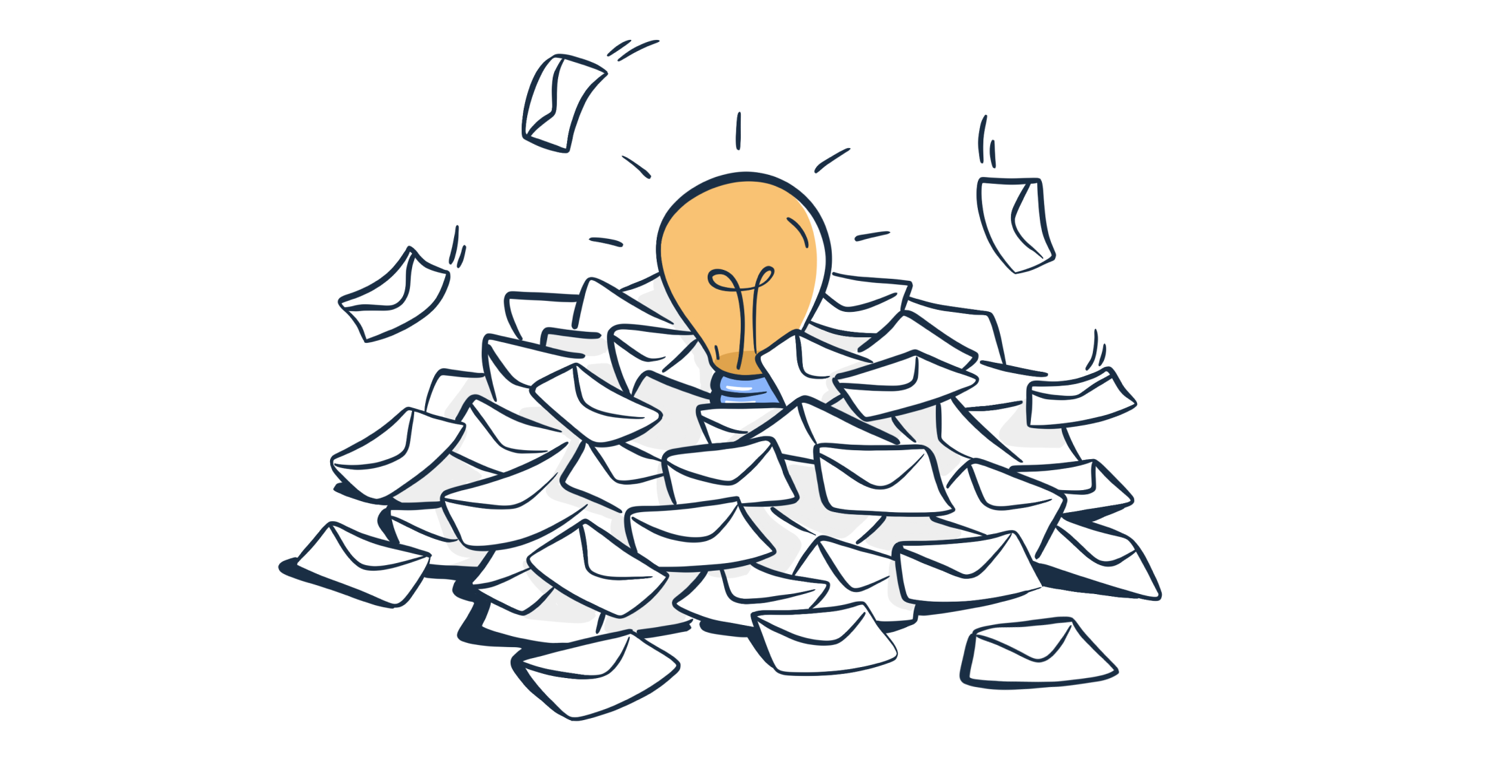 This is a cover image for an article that cover different email marketing ideas.