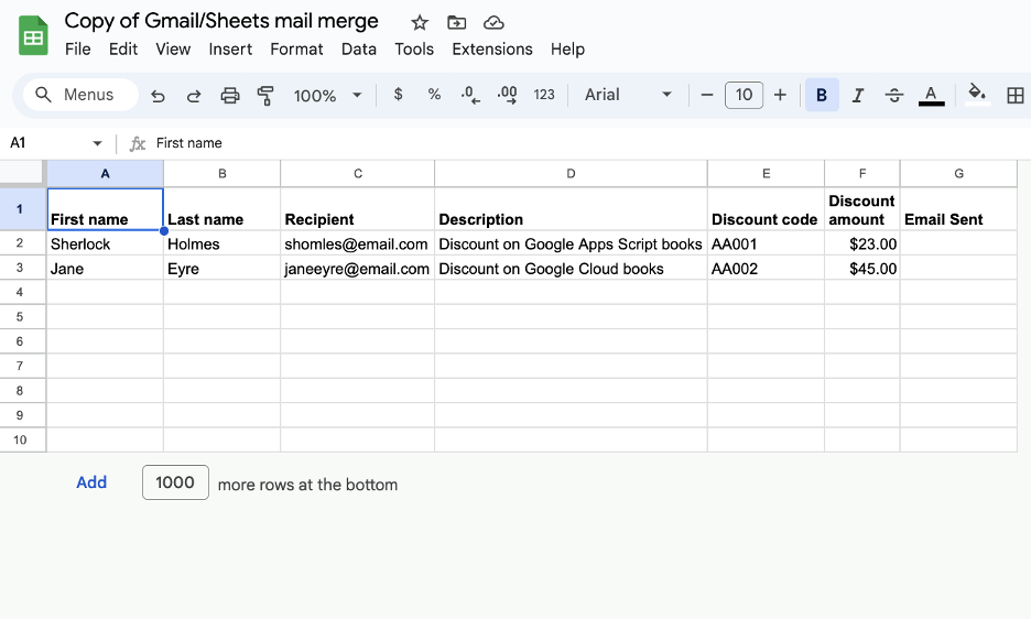 Spreadsheet UI
