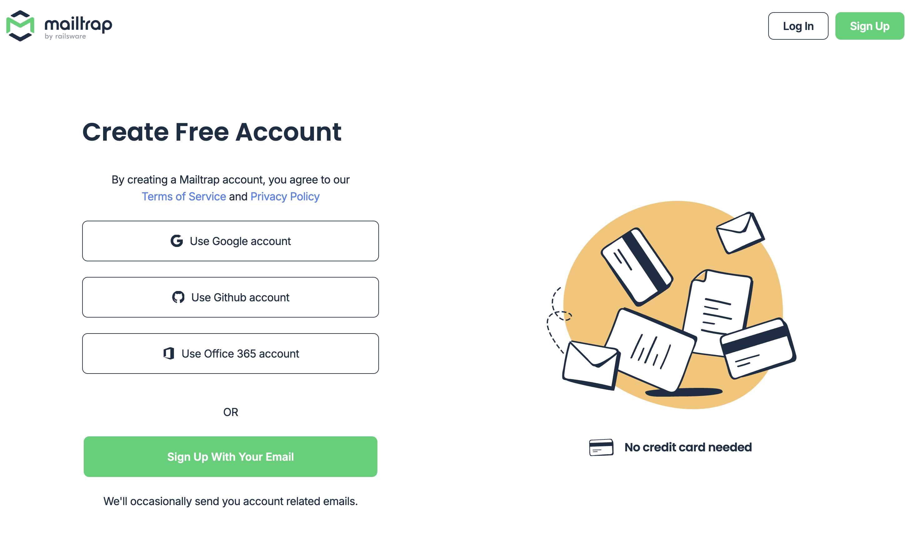 Mailtrap Email Delivery Platform Sign up page